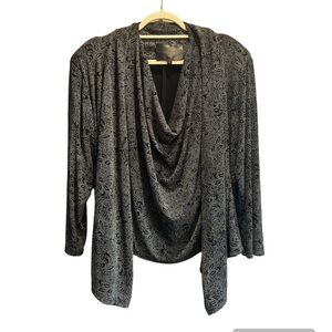 Vintage Phyllis Emelda Women’s Cardigan/Jacket and blouse set black and tan